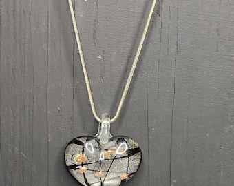 HEART Glass Pendant Necklace