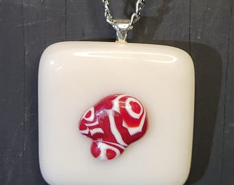 MUSHROOM Glass Pendant Necklace