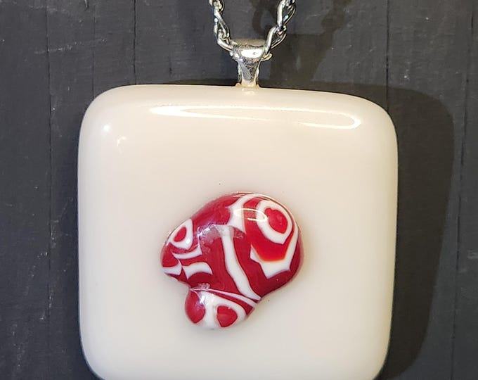 MUSHROOM Glass Pendant Necklace