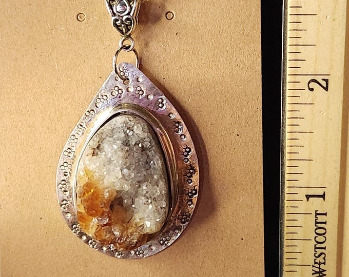 HANCRAFTED Citrine Silver Necklace
