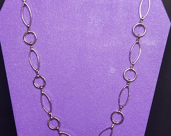 Circle and OVAL Gold Necklace 20