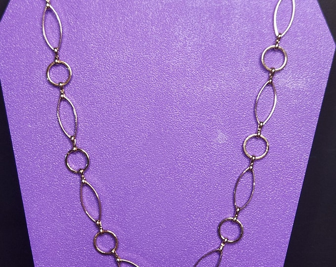 Circle and OVAL Gold Necklace 20