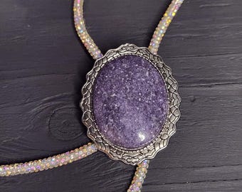 Lepidolite BOLO Necklace