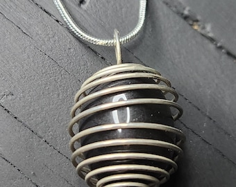 Obsidian "Apache Tear" Tumbled Necklace from Arizona