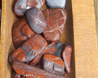 Tumbled HEMATITE Banded Red Jasper from Arizona