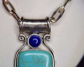 Turquoise Howlite Lapis Necklace