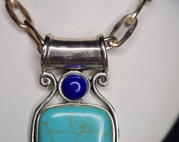 Turquoise Howlite Lapis Necklace