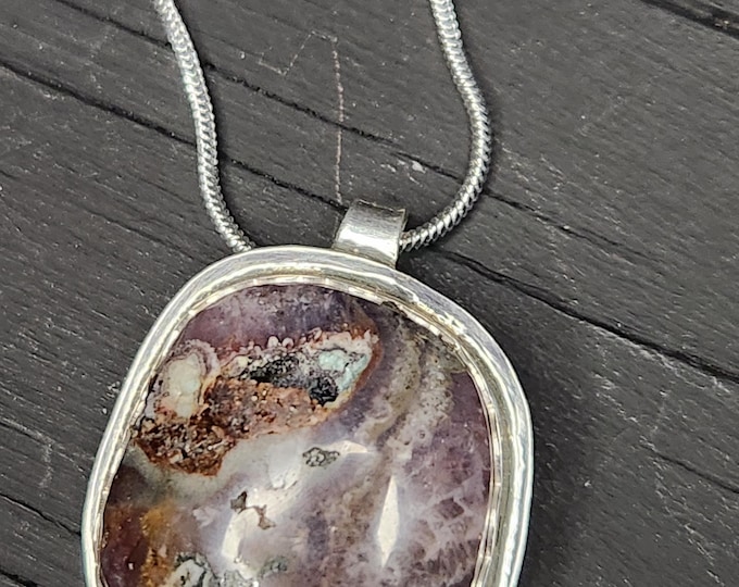 Handcrafted AMETHYST Silver Necklace from Arizona