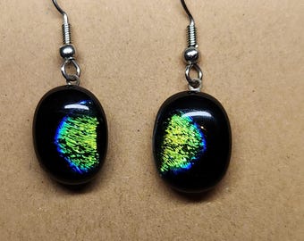 Black GLASS Earrings