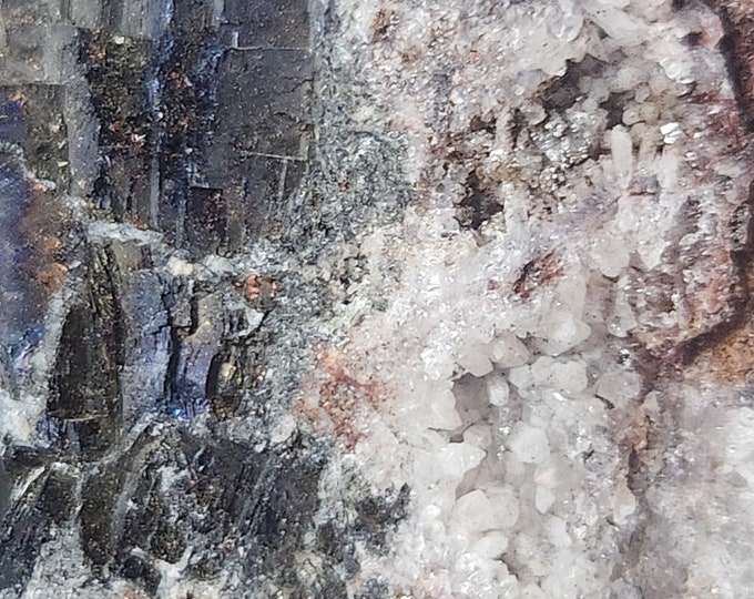 GALENA on Quartz Rough from Arizona