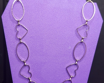 Heart and OVAL Copper Necklace 19