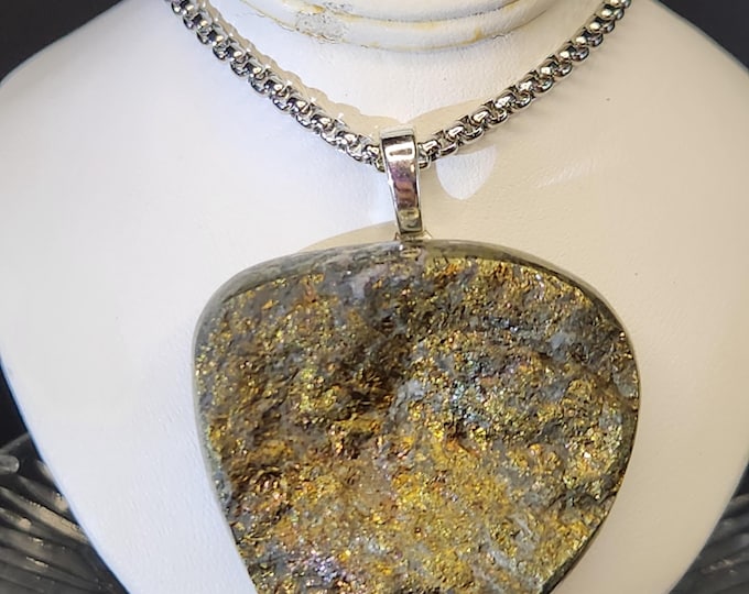HANDMADE Chunky Chalcopyrite Necklace