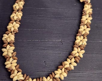 Coconut seed PLUMERIA Necklace