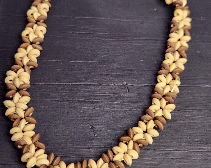 Coconut seed PLUMERIA Necklace