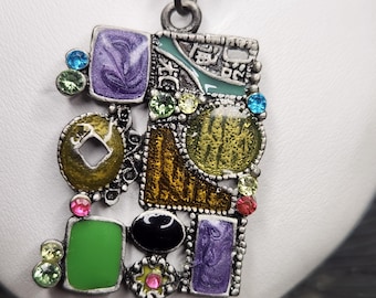 ABSTRACT Gripoix Collage Necklace