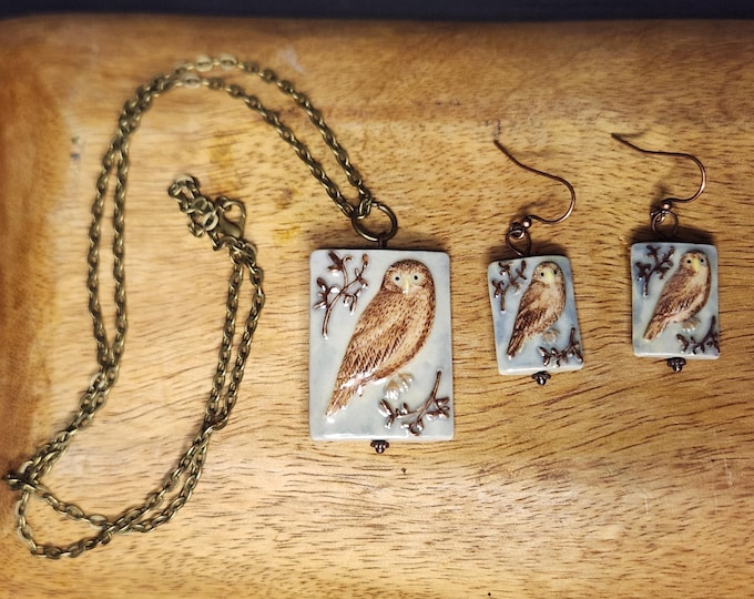 Vintage Ceramic OWL Set