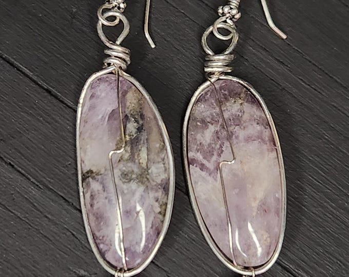 Chevron Amethyst Silver Earrings from Arizona