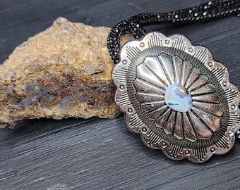 Copper Moss Agate BOLO Necklace from Arizona