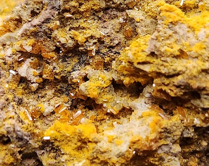 WULFENITE MIMETITE and BARITE Rough from Arizona