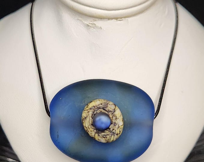EVIL EYE Sea Glass Pendant Necklace