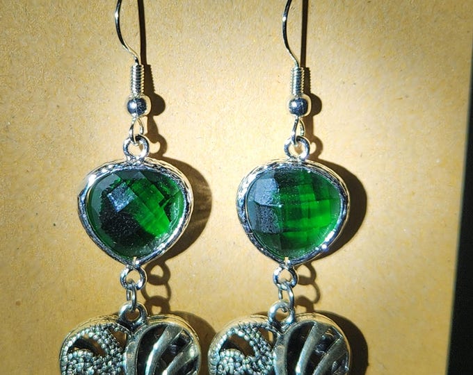 Heart GREEN Earrings