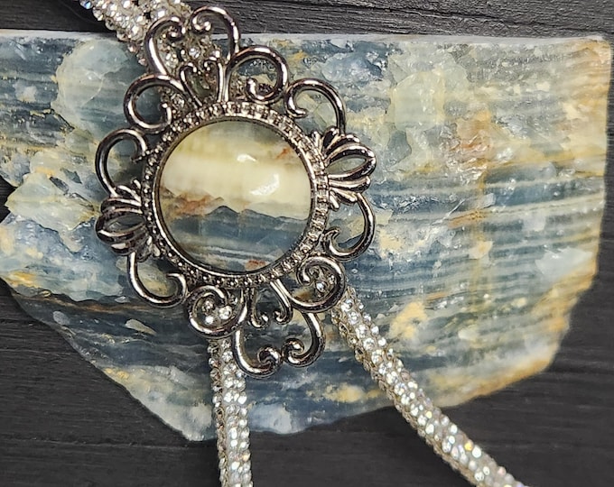 Blue Onyx BOLO Necklace from Argentina