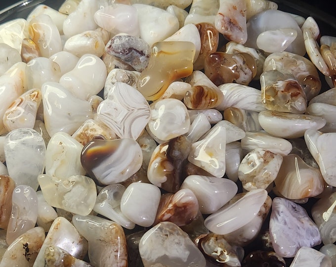 Tumbled "Fire" Agate Bulk SMALL from Arizona