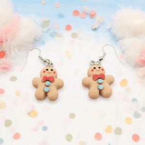 Gingerbread man earrings