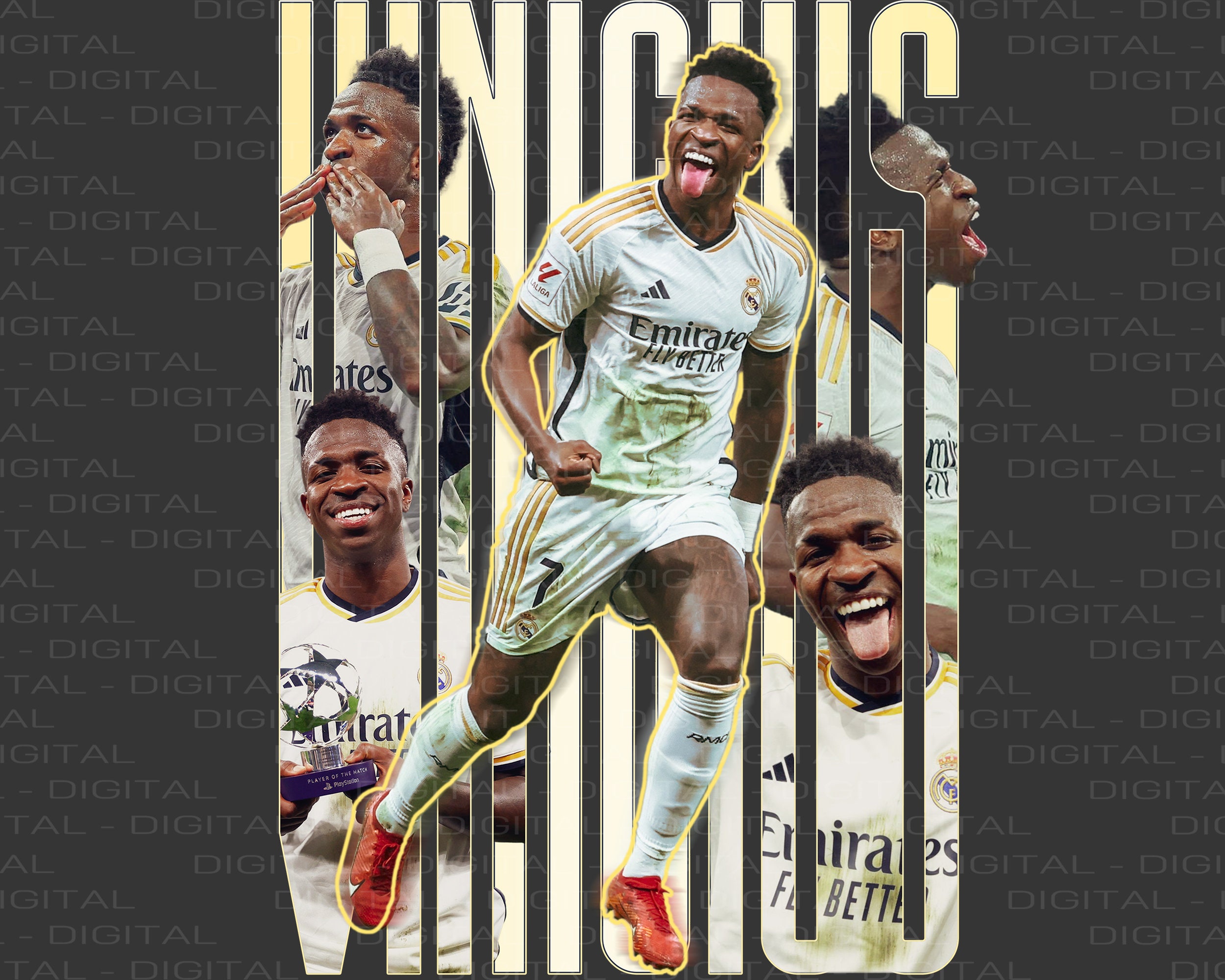 Vinicius Jr. | Madrid Design | Digital Design | Football T-Shirt Design |  Poster | T Shirt Design