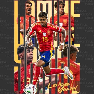 Lamine Yamal | Spain 2024 Design | Digital Design | Football T-Shirt Design | Poster | T Shirt Design