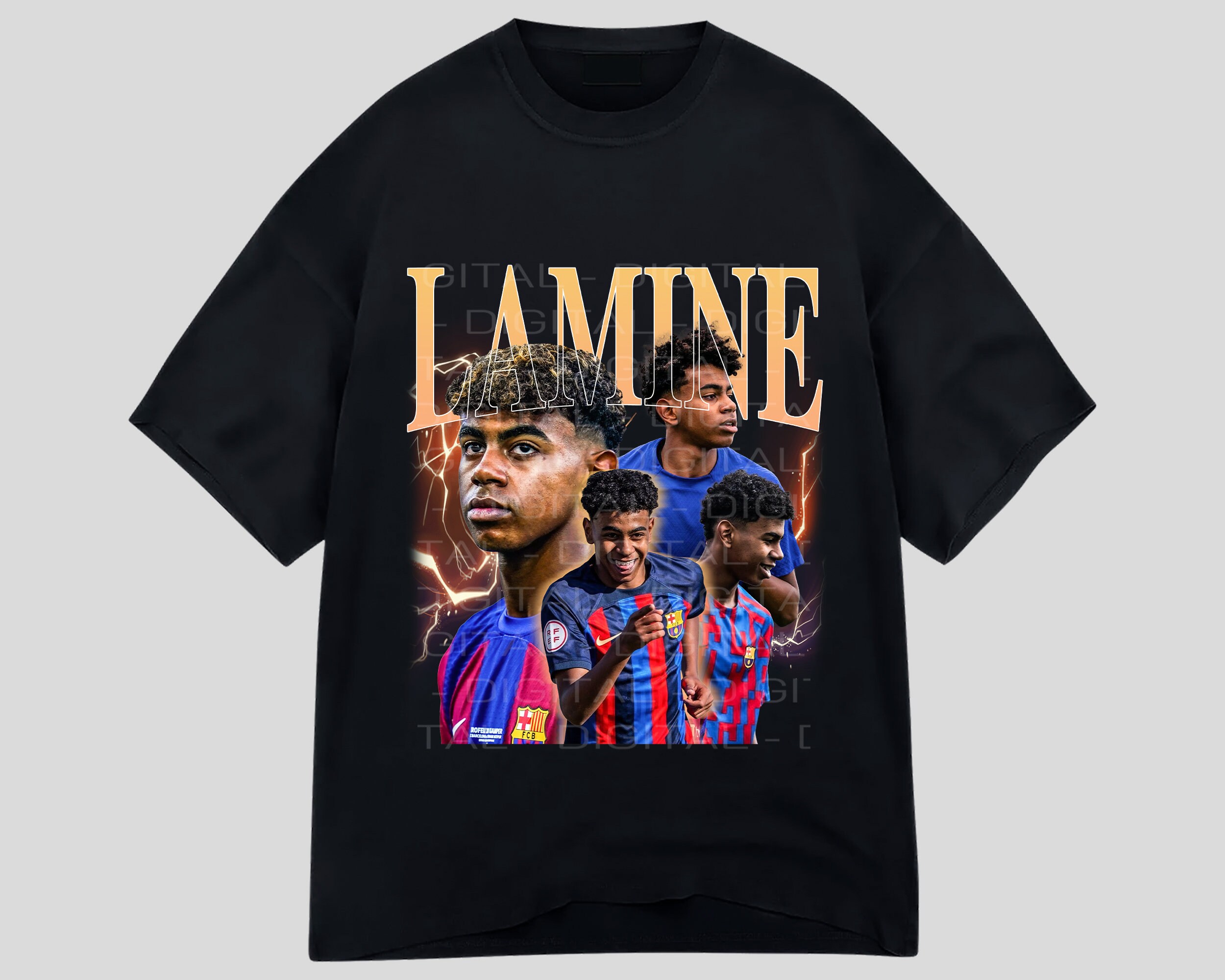 LAMINE YAMAL アマル 19 バルセロナ✕トラビス コラボ 半袖シャツ LAMINE YAMAL アマル 19 バルセロナ✕トラビス コラボ 半袖シャツ