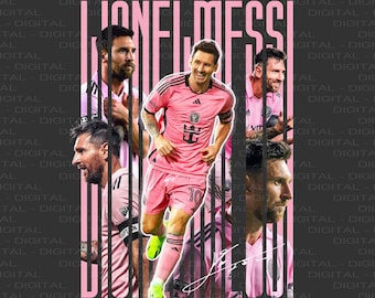 Lionel Messi | Diseño Miami | Diseño Digital | Diseño de camiseta de fútbol | Póster | Diseño de camiseta