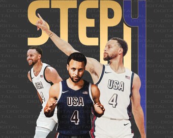 Stephen Curry | USA 2024 Design | Digital Design | Basketball T-Shirt Design | Poster | T Shirt Design