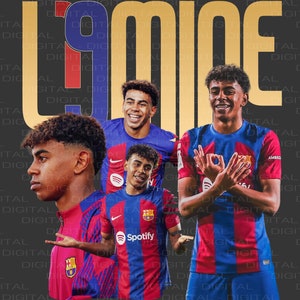 Lamine Yamal | Barcelona Design | Digital Design | Football T-Shirt Design | Poster | T Shirt Design
