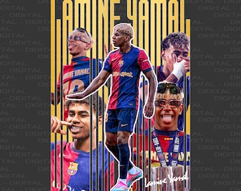 Lamine Yamal | Barcelona Design | Digital Design | Football T-Shirt Design | Poster | T Shirt Design