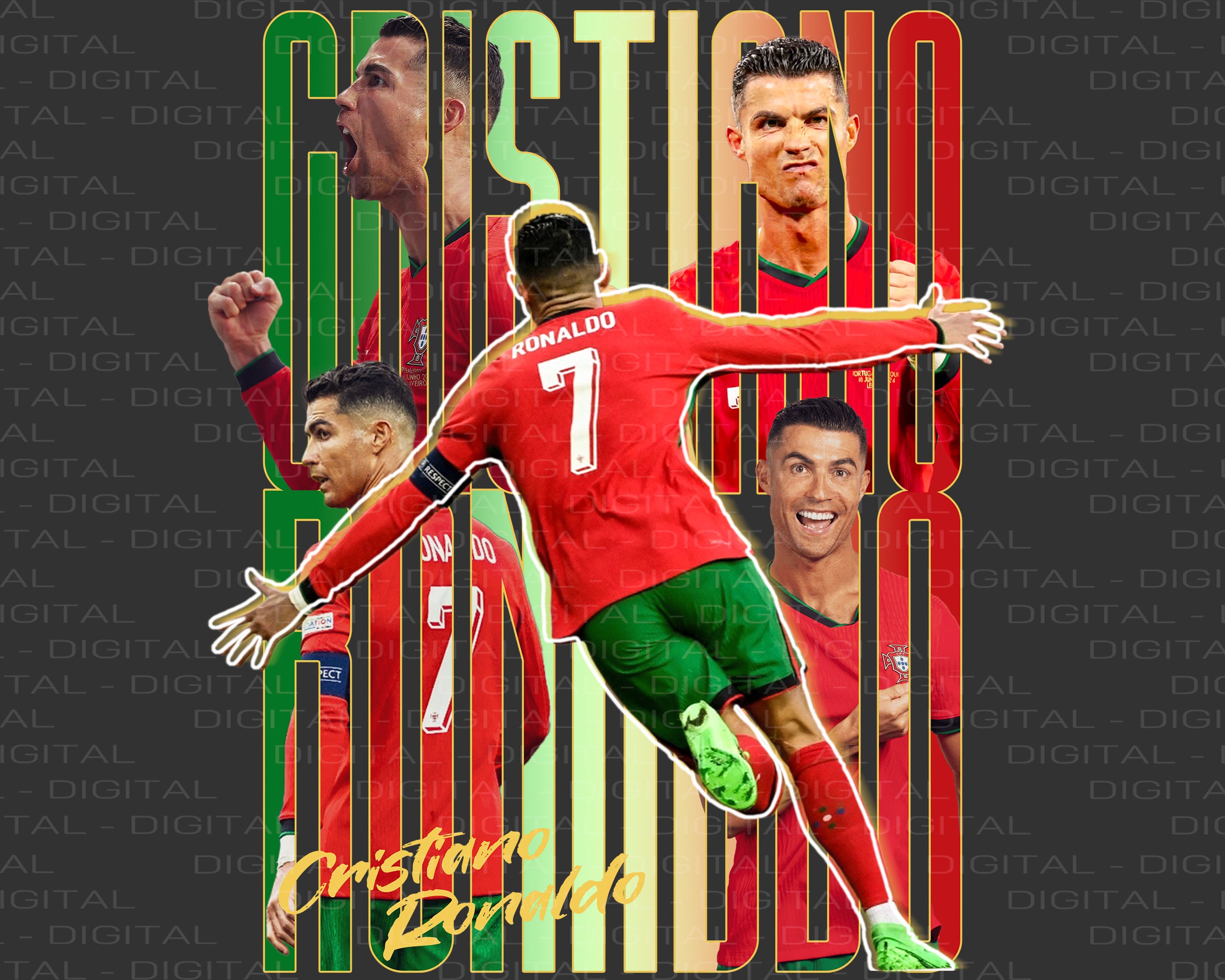 ポルトガル代表 C.RONALDO 応援プリントTシャツ - メルカリ