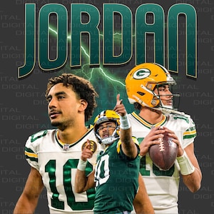 Amor de Jordania | Diseño de Bahía Verde | Diseño Digital | Diseño de camiseta de fútbol | Póster | Diseño de camiseta