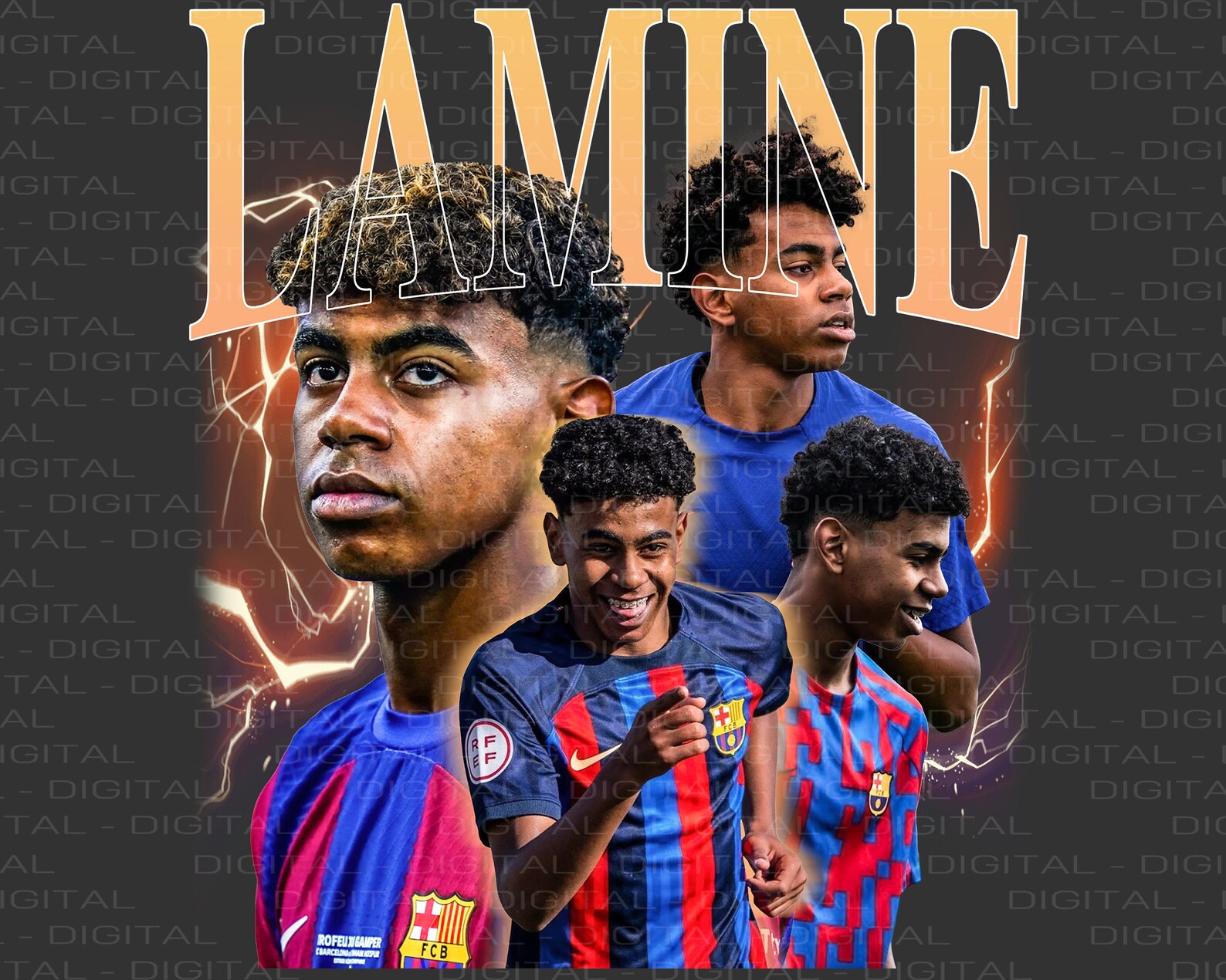 Lamine Yamal | Barcelona Design | Digital Design | Football T-shirt