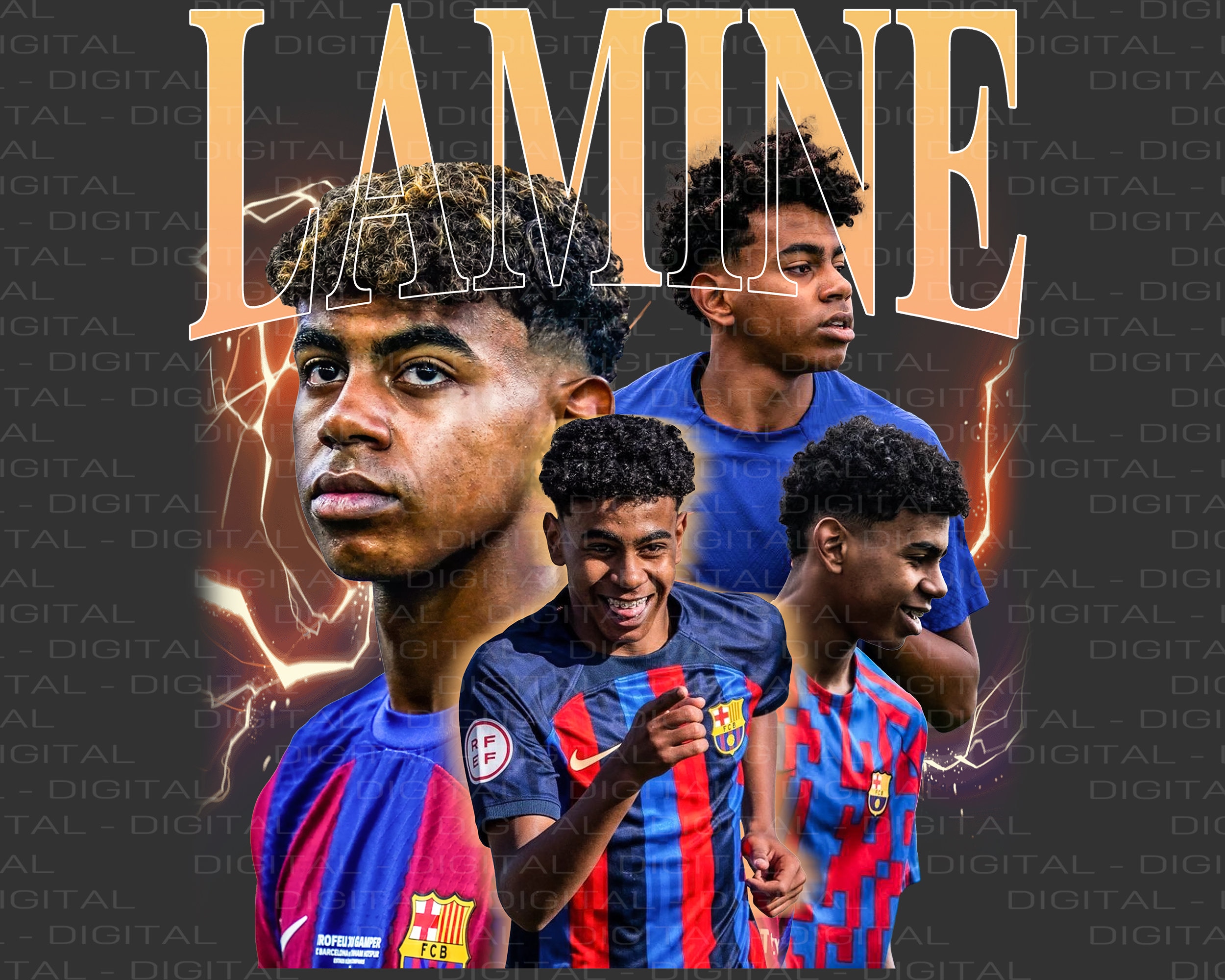 Lamina Yamal | Diseño Barcelona | Diseño Digital | Diseño de camiseta de fútbol | Póster | Diseño de camiseta