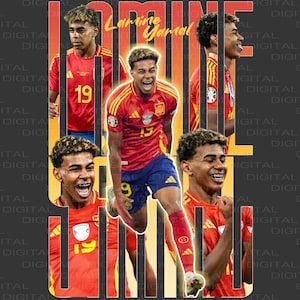 Lamine Yamal | Spain 2024 Design | Digital Design | Football T-Shirt Design | Poster | T Shirt Design