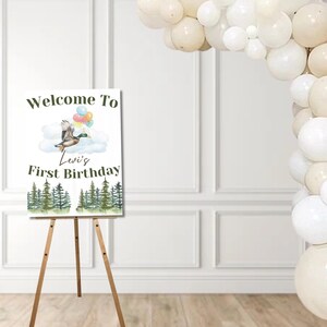 One Lucky Duck Birthday Welcome Sign | First Birthday Party Welcome Sign | Template