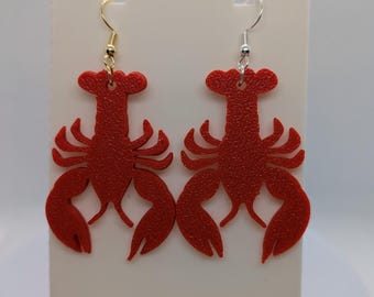 Louisiana Crawfish Earrings – 3D Printed Jewelry, Quirky Southern Gift, Cajun-Inspired Accessory, Perfect for Festivals & Gifts