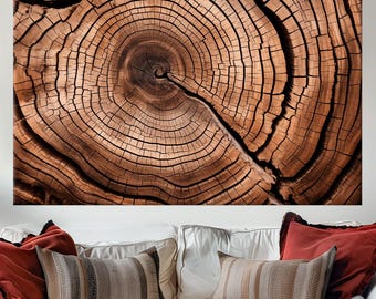 Wood Texture Canvas Wall Art | Rustic Modern Nature Print | Farmhouse Inspired Decor