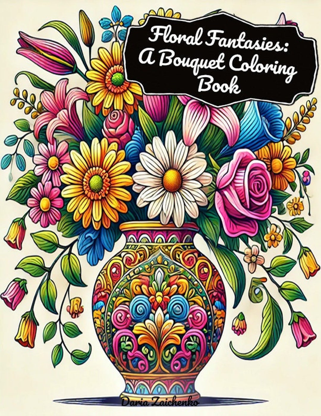 Floral Fantasies: A Bouquet Coloring Book - Etsy