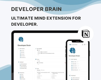 Plantilla de cerebro de desarrollador de Notion: Segundo cerebro y sistema de productividad
