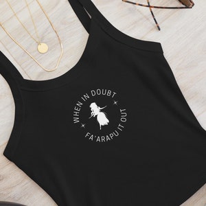 Fa&#39;arapu It Out Ori Tahiti Tank Top Prezent dla niej Prezent dla polinezyjskiej kobiety Tahitian Dance Crop Top Prezent dla tahitańskiej tancerki do ćwiczeń Koszulka