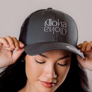Aloha Trucker Hat Unisex Summer Beach Cap Hawaiian Style Outdoor Adventure Accessories Hawaii Summer Vacation Hat Aloha Theme Accessories