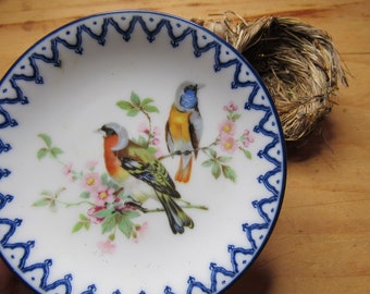 Vintage Decorative Pin Dish with Birds