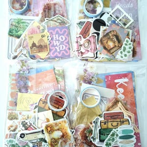 100pcs Scrapbooking Bundle - Junk Journal Kit - Junk Journal Set - Scrapbook Supplies - Creative Journaling - Craft Supplies - Scrapbook Set bild 3