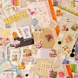 100pcs Scrapbooking Bundle - Junk Journal Kit - Junk Journal Set - Scrapbook Supplies - Creative Journaling - Craft Supplies - Scrapbook Set bild 10
